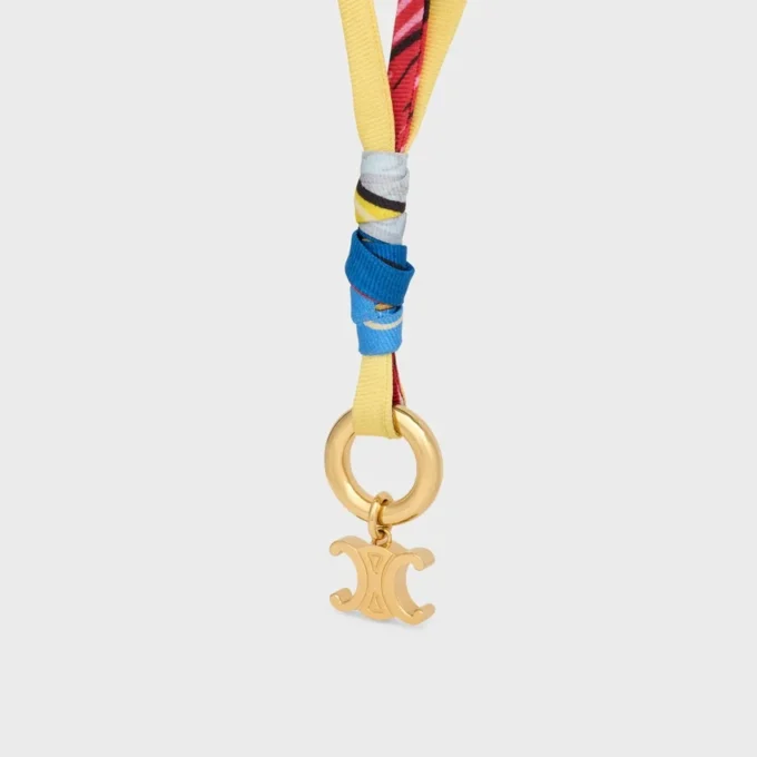 CELINE Charms Cordon-halsband i siden och mässing med guldfinish CELINE Charms Cordon-halsband i siden och mässing med guldfinish