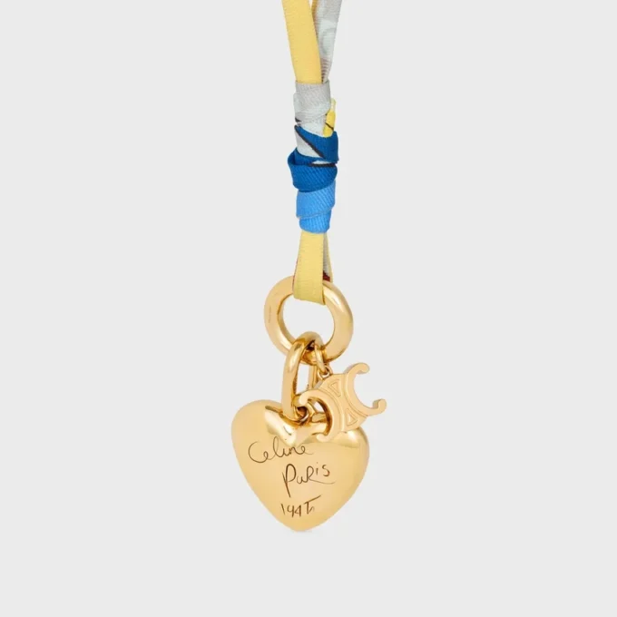 CELINE Charms Cordon-halsband i siden och mässing med guldfinish CELINE Charms Cordon-halsband i siden och mässing med guldfinish