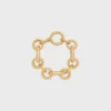 CELINE Charms Heritage Chunky-armband i mässing med guldfinish