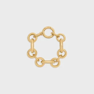 CELINE Charms Heritage Chunky-armband i mässing med guldfinish