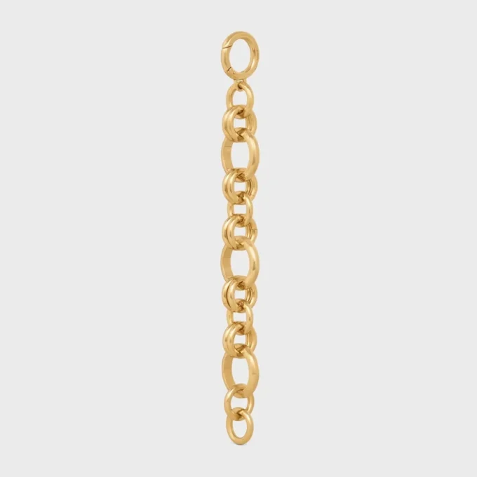 CELINE Charms Heritage Chunky-armband i mässing med guldfinish