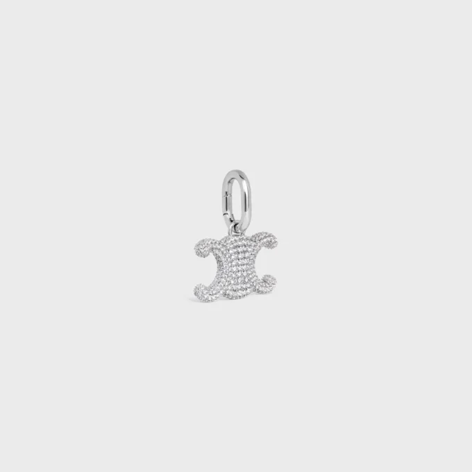 CELINE Charms Triomphe i strass och mässing med rodiumfinish