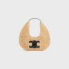 Celine Classic Panier Hobo-väska i raffia och kalvskinn