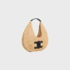 Celine Classic Panier Hobo-väska i raffia och kalvskinn