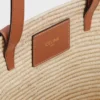 Celine Classic Panier Small Braided Triomphe i raffia och kalvskinn Celine Classic Panier Small Braided Triomphe i raffia och kalvskinn