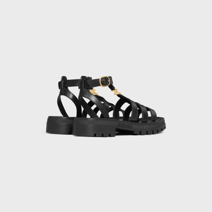 Celine Clea Triomphe gladiatorsandal i kalvskinn – vegetabiliskt garvat