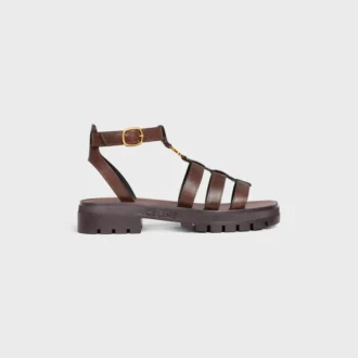 Celine Clea Triomphe-sandal i kalvskinn – vegetabiliskt garvat