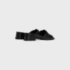 CELINE Clemence-mule i lammskinn och lackat kalvskinn CELINE Clemence-mule i lammskinn och lackat kalvskinn