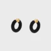 CELINE Dafila Bold Hoops i glaspärlor och mässing med guldfinish