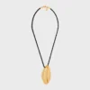 CELINE Dafila Shell-halsband i mässing med guldfinish och siden CELINE Dafila Shell-halsband i mässing med guldfinish och siden