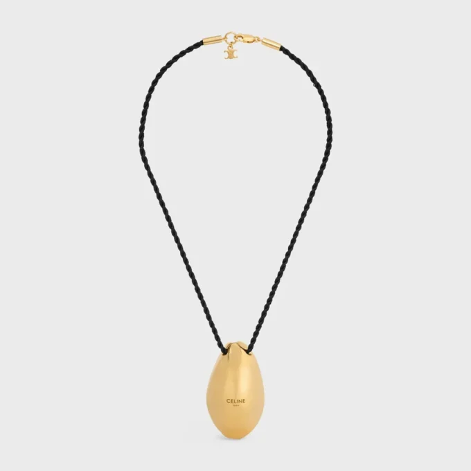 CELINE Dafila Shell-halsband i mässing med guldfinish och siden CELINE Dafila Shell-halsband i mässing med guldfinish och siden