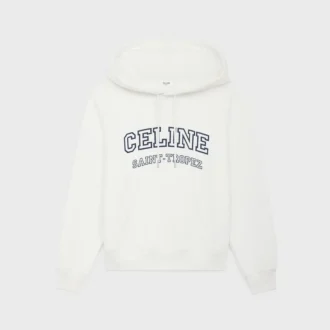 CELINE-hoodie i fleecebomull