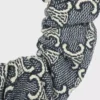 CELINE Jacquard Triomphe-hårsnodd i bomull, polyester, polyamid och mässing med guldfinish CELINE Jacquard Triomphe-hårsnodd i bomull, polyester, polyamid och mässing med guldfinish