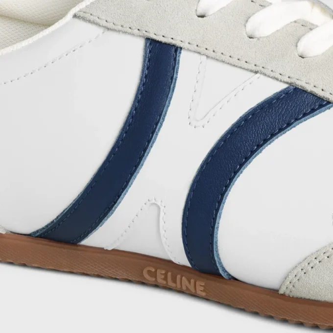 CELINE Jogger – Låg snörningssneaker i kalvskinn och mocka CELINE Jogger – Låg snörningssneaker i kalvskinn och mocka