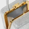 CELINE Lana Minaudiere i mocka av kalvskinn med strass CELINE Lana Minaudiere i mocka av kalvskinn med strass