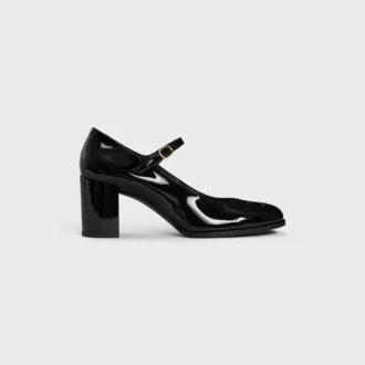 CELINE Lily Perforated Triomphe Babies i lackat kalvskinn
