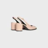 CELINE Lily Perforated Triomphe Slingback i lackat kalvskinn CELINE Lily Perforated Triomphe Slingback i lackat kalvskinn