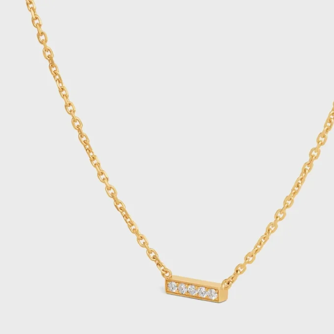 CELINE Line-halsband i gult guld och diamanter CELINE Line-halsband i gult guld och diamanter