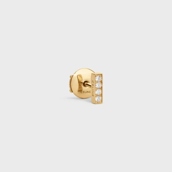 CELINE Line örhängen i gult guld och diamanter CELINE Line örhängen i gult guld och diamanter
