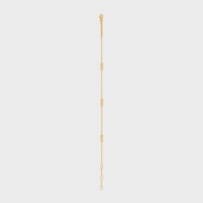 CELINE Line trippelarmband i gult guld och diamanter CELINE Line trippelarmband i gult guld och diamanter