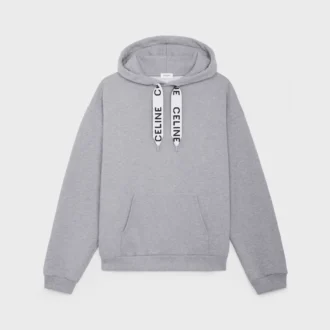 CELINE lös hoodie i bomullsfleece