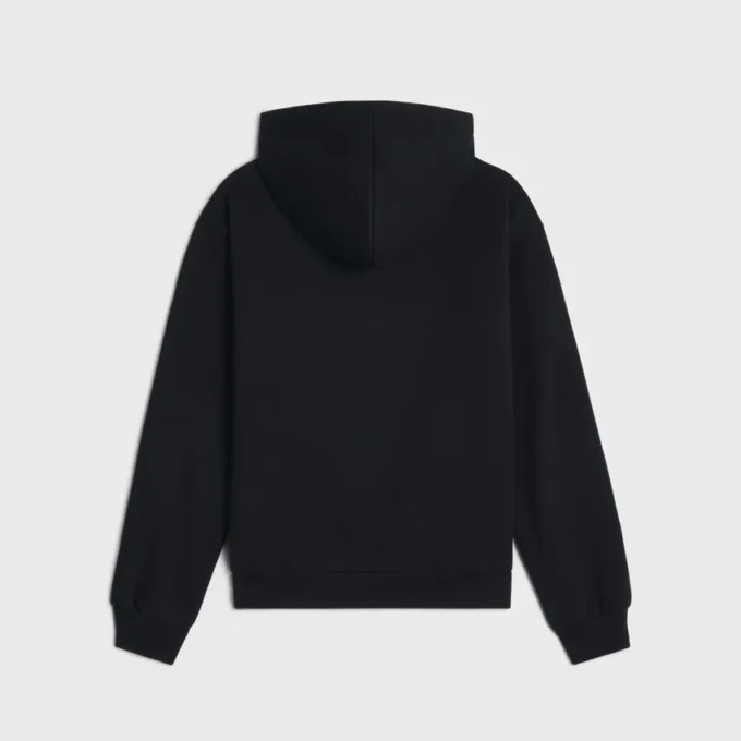 CELINE lös hoodie i bomullsfleece