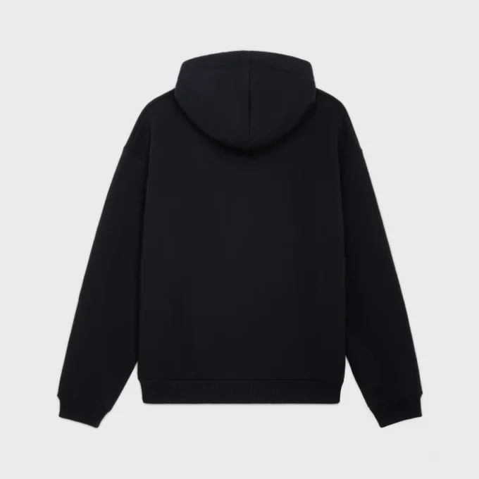 CELINE lös hoodie i bomullsfleece