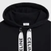 CELINE lös hoodie i bomullsfleece
