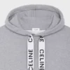 CELINE lös hoodie i bomullsfleece