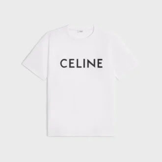 CELINE lös T-shirt i bomullsjersey