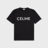CELINE lös T-shirt i bomullsjersey