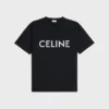 CELINE lös T-shirt i bomullsjersey