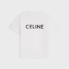 CELINE lös T-shirt i bomullsjersey