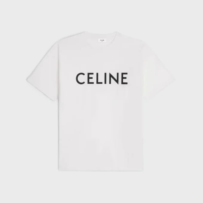 CELINE lös T-shirt i bomullsjersey