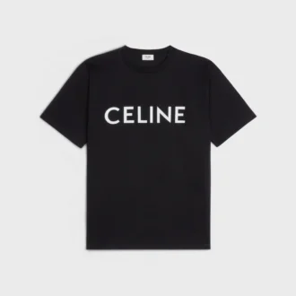 CELINE lös T-shirt i bomullsjersey