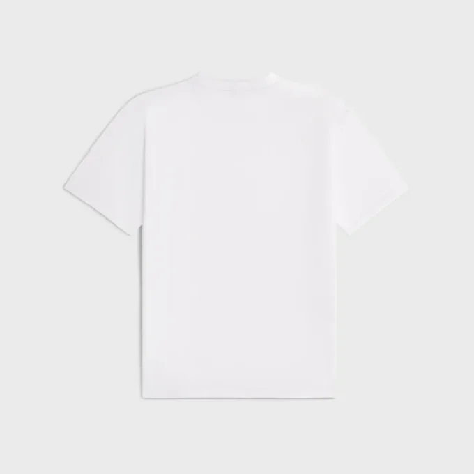 CELINE lös T-shirt i bomullsjersey