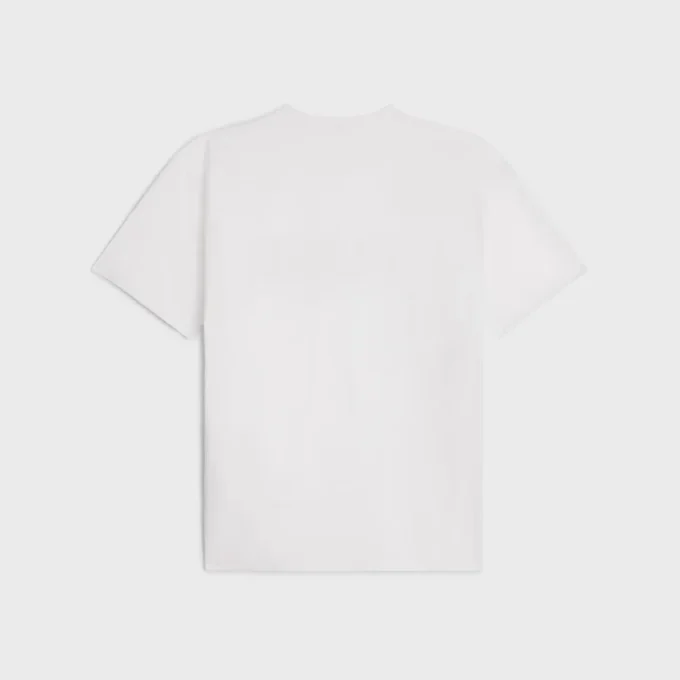 CELINE lös T-shirt i bomullsjersey