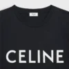 CELINE lös T-shirt i bomullsjersey