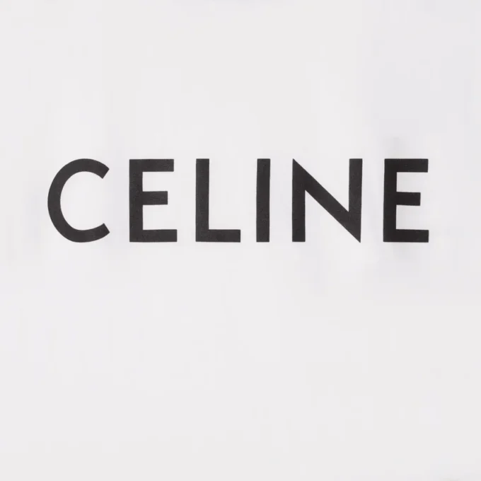 CELINE lös T-shirt i bomullsjersey