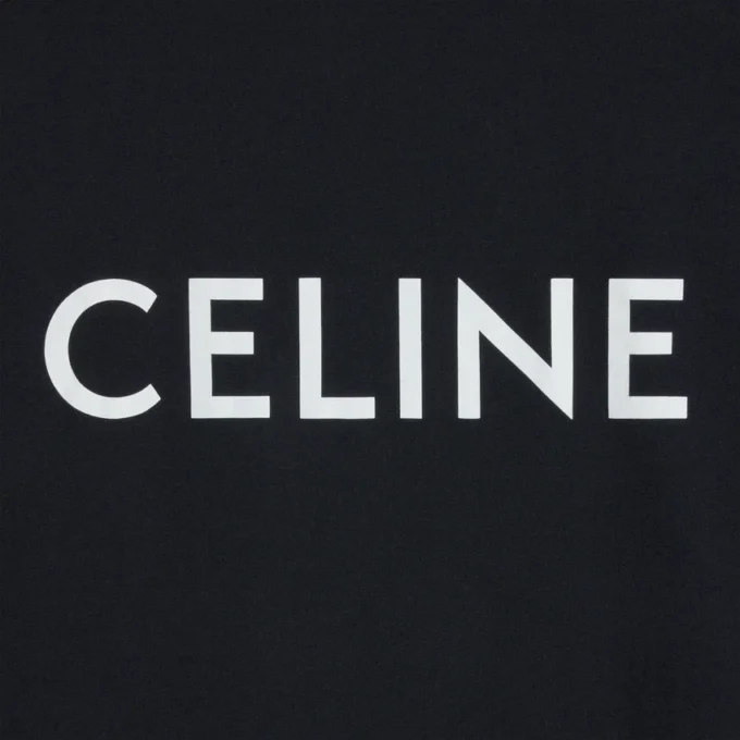 CELINE lös T-shirt i bomullsjersey
