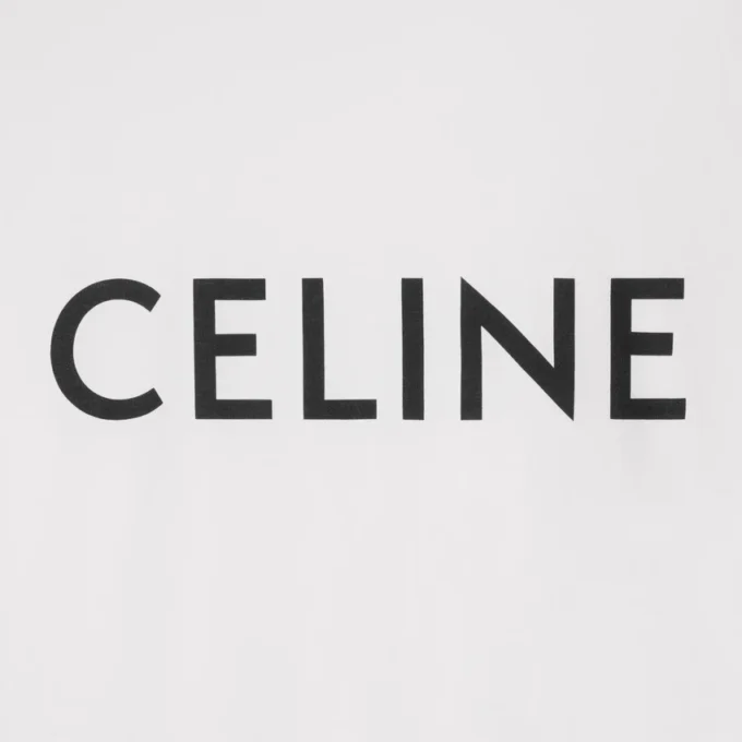CELINE lös T-shirt i bomullsjersey