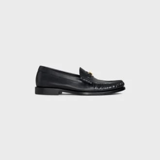 Celine Luco Loafer i polerat tjurskinn