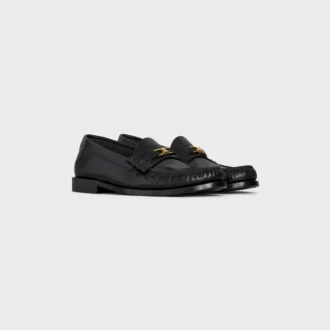 Celine Luco Loafer i polerat tjurskinn