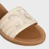 CELINE Lympia Mule i broderad bomullscanvas