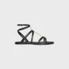 CELINE Lympia sandal med remmar och smycken i kalvskinn CELINE Lympia sandal med remmar och smycken i kalvskinn
