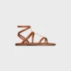 CELINE Lympia sandal med remmar och smycken i kalvskinn CELINE Lympia sandal med remmar och smycken i kalvskinn