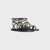 CELINE Lympia sandal med remmar och smycken i kalvskinn CELINE Lympia sandal med remmar och smycken i kalvskinn