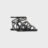 CELINE Lympia sandal med remmar och smycken i kalvskinn CELINE Lympia sandal med remmar och smycken i kalvskinn