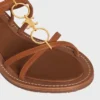 CELINE Lympia sandal med remmar och smycken i kalvskinn CELINE Lympia sandal med remmar och smycken i kalvskinn