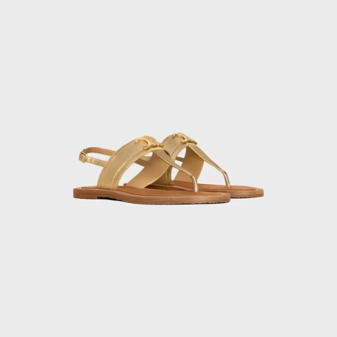 CELINE Lympia Triomphe-tong i laminerat kalvskinn CELINE Lympia Triomphe-tong i laminerat kalvskinn